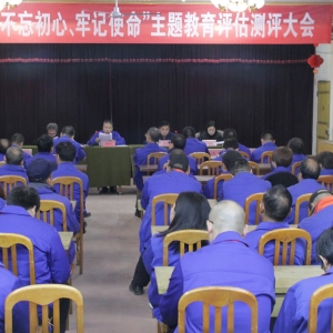 公司召開“不忘初心、牢記使命”主題教育評(píng)估測(cè)評(píng)會(huì)議